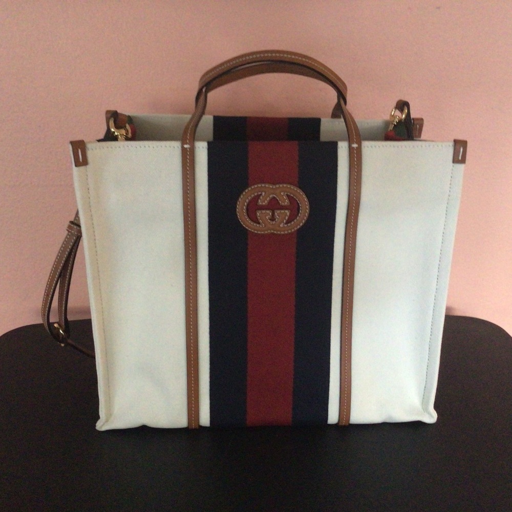 Gucci
Women's White Interlocking G Tote Bag